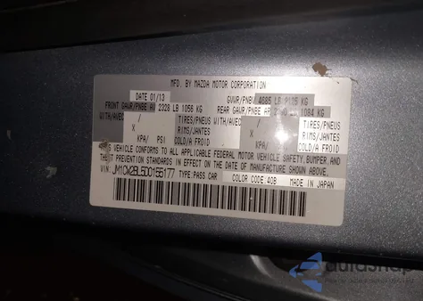 2013 Mazda Mazda5 Sport from USA, damaged, VIN JM1CW2BL5D0155177